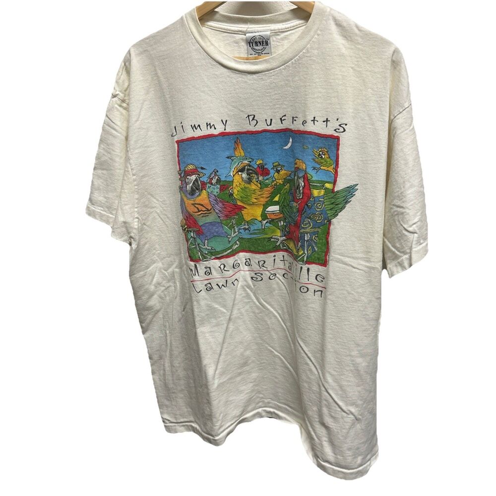 Vintage Jimmy Buffett Margaritaville 1998 Tour T Shirt White Size XXL